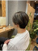 アップバングツーブロックバーバーフェードツイストメッシュ