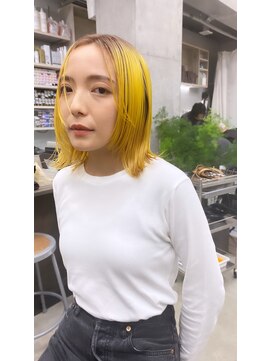 ヴァーディ オモテサンドウ(Vardy omotesando) デザインカラー/イエロー/裾カラー