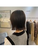 外ハネボブ　切りっぱなし　ぷつっと　縮毛ボブ　ボブ縮毛矯正