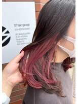 イイナヘアガレージ(117)&nbsp;【117hairgarage】インナーカラー_ブリーチ_ピンク