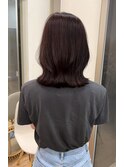 イメチェン/フルバング/似合わせカット/レッドブラウン/郡山