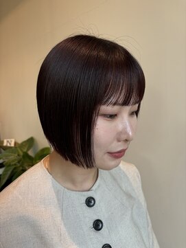 ヘアサロン エン(hair salon en.) 切りっぱなしレッドカラー