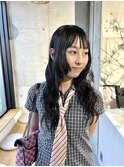 【時短×おしゃれ◎】ツヤ感ロングウルフ×ダメージレスパーマ