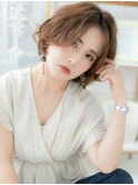 アシンメトリー外国人風小顔ゆるふわショートc5大宮20代30代40代