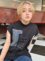 ゲーム バイ アランスミシー 横浜(GAME by Alan Smithee)&nbsp;ショートボブ/ホワイトベージュ/ダブルカラー/ケアブリーチ