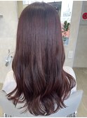 髪質改善カラー×ワインレッド