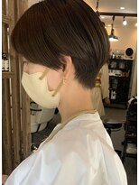 ナタン 自由が丘(NATHAN)&nbsp;マロンベージュ フェザーショート ラベンダーミルクティー 暗髪