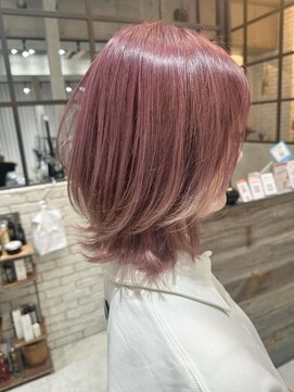 フェリア 渋谷(Feria) ケアブリーチ サマーピンクベージュ