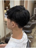 スパイキーショート/ブルーブラック/フェザーパーマ/杉田花乃