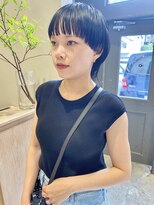 フェンヘアーアイス 中目黒(Fen.hair ici)&nbsp;20代30代大人デザインカットマッシュウルフショート黒髪