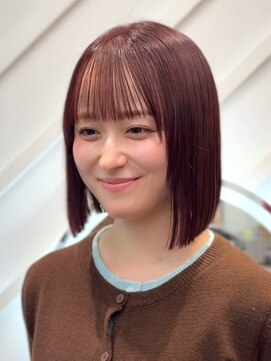 ロンドヴァリー 渋谷店(Lond vallee) 【山崎限定】切りっぱなしボブ×縮毛矯正×カラー
