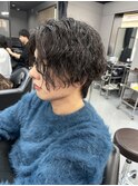 スパイラルパーマ センターパート 色気パーマ