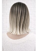 アンディー(&dy) コントラストバレイヤージュ×切りっぱなし×髪質改善トリート