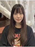 小顔見せレイヤーロングカット