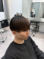 クーラアオヤマ(Cura Aoyama) センターパート/毛流れパーマ/毛流れ縮毛矯正/ブリーチ縮毛矯正