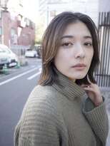 ヌヌ 渋谷 原宿 明治神宮前(nunu)&nbsp;レイヤーカットウルフカットボブグレージュオリーブべージュ
