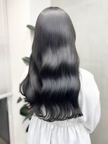 アース 相模大野店(EARTH)&nbsp;ブリーチなしカラー◎暗髪ロング×韓国風巻き髪レイヤー