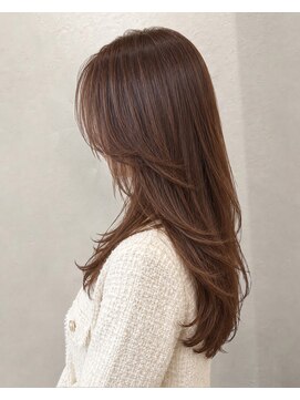 アトラ ハッピーヘアライフ 昭和町店(attra happyhairlife) 大人ロング×ベージュ ツヤ感/前髪カット