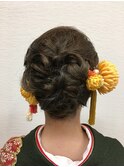 編み込みアレンジアップスタイル