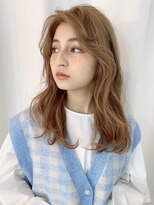 マグノリア オモテサンドウ(MAGNOLiA Omotesando)&nbsp;顔周りのウェーブが決め手！かきあげラフパーマ♪・・・担当KAYO