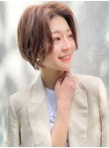 【銀座◇成田】似合わせカットデザインカラー小顔ヘアショート