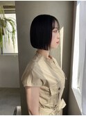 ぱつっとボブ/ぷつっとカット/黒髪ボブ［南青山］