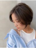 ショートヘア似合わせカットグレージュカラーイメチェン小顔