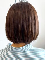 レポヘアー(Repos hair)&nbsp;20代30代40代髪質改善カラーモカブラウンミディアムボブ透明感