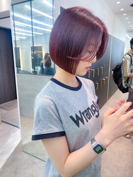 ロンドクロエ 横浜(Lond Chloe) 透明感無造作ボブ+ブリーチなし地毛風グレージュ/前髪[横浜]