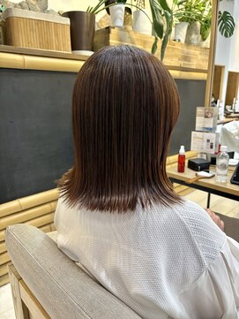 ヘアリゾート粋 リマ 銀座店(lima) 外はねミディ/チョコレートブラウン