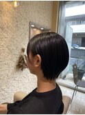 美シルエットショート×髪質改善ストレート