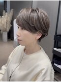 40代50代60代白髪マッシュショートボブ大人美人くびれ髪質改善