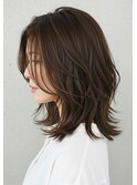 30代40代50代外ハネミディアムレイヤー髪質改善地毛風縮毛矯正