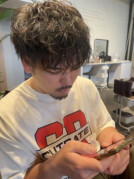 ムード マグ レーベル 南松本(MOOD Mag Label) スパイラルパーマナチュラルパーマメンズマッシュ