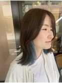 イヤリングブルー