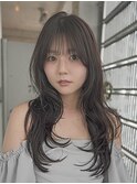 池袋HOLON/レイヤーカット/ハッシュカット/暗髪ロングヘア