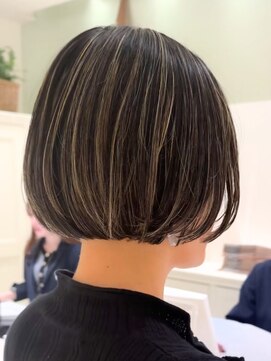 白髪ぼかし×地毛ハイライト