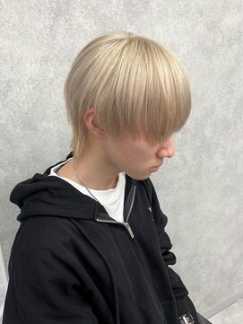 アディション 新宿(ADITION) メンズマッシュショート/ブリーチカラーミルクティーベージュ