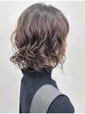 ＊外ハネボブゆるふわパーマボブ大人ボブ顎ラインボブ30代40代