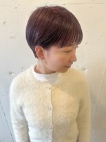 クマ(kuma.)&nbsp;大人可愛い20代30代40代前下がりショートボブ丸みショート◎