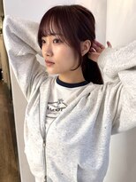 ローネス 銀座(LONESS)&nbsp;毛流れ顔まわりカット顔まわりレイヤーチェリーピンク春スタイル