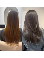 カラフクオカ 薬院駅前(Cara FUKUOKA)&nbsp;ヘーゼルグレージュ&レイヤーカット《福岡グレージュカラー》
