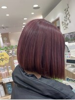アッシュ さがみ野店(Ash)&nbsp;ワインレッド/ボブ/切りっぱなしボブ