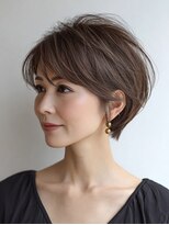Heart's美人設計と白髪ぼかし専門店 青山表参道店 脱白髪染め/ショートヘア【ハーツ】&nbsp;白髪ぼかし脱白髪染め似合わせショートボブ40代50代60代