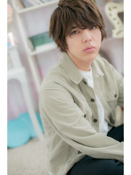 ミック 日暮里店(miq) ランダムパーマ&グレーベージュ束感ショートマッシュb1