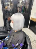 【名古屋ホワイトブリーチ】ホワイトボブ【ティンセル】