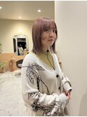 顔まわりウルフ/ラベンダーベージュ