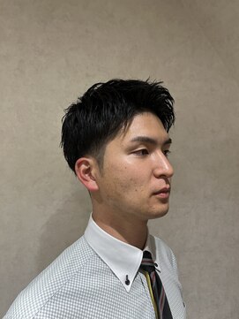 ヨシザワインク プレミアム 横浜 桜木町店(YOSHIZAWA Inc. PREMIUM) スーツ黒髪ツーブロアップバング