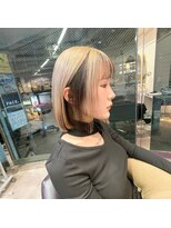 フェイス 石川町 (FACE) ボブアンブレラカラーブロンドインナーカラー/HONOKA