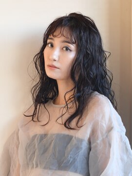 アース 北浦和店(HAIR&MAKE EARTH) 黒髪ウェーブロング